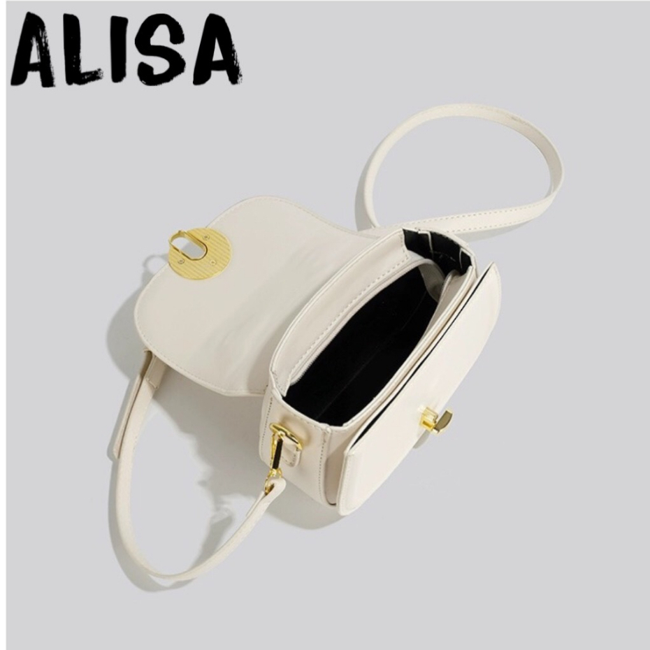 Túi nữ quai xách, dây đeo chéo, khóa tròn kim loại phối da lạ mắt SL108