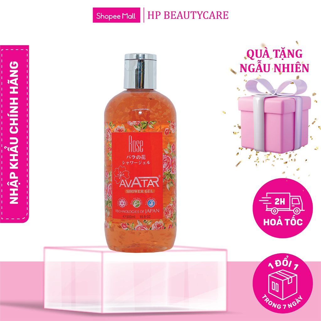 Sữa Tắm Trắng Da Hương Nước Hoa Avatar Show Gel (Combo Chai 500mL Và Set 24ML)