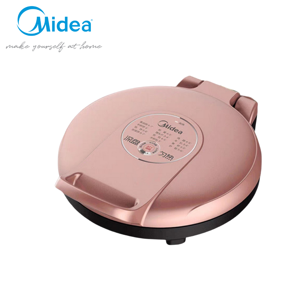 MIDEA - Chảo nướng điện hai mặt JK30E201, chất liệu chống dính cao cấp, nướng thịt, làm pizza, chiên trứng,...