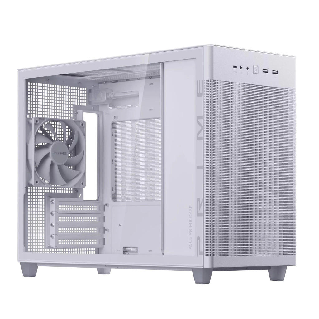 Vỏ máy tính ASUS Prime AP201 Tempered Glass M-ATX White