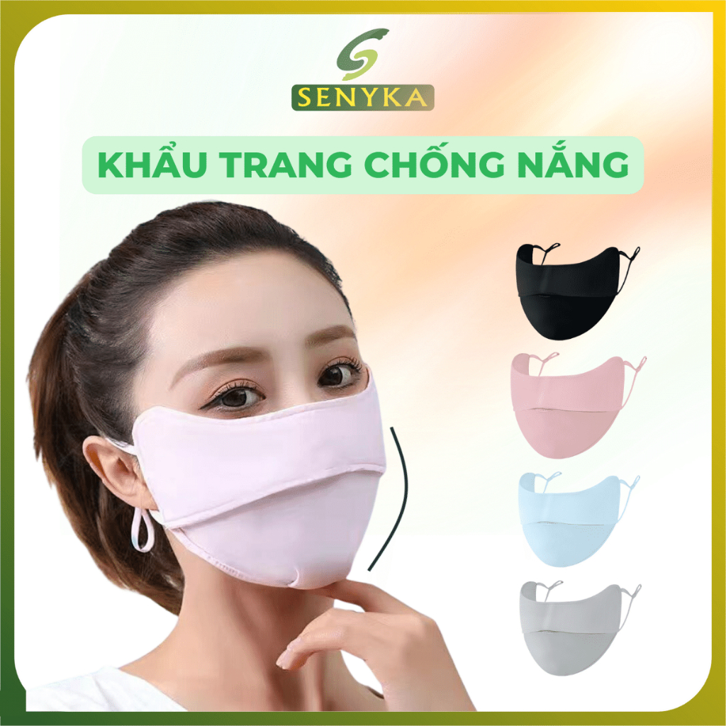 Khẩu trang vải chống nắng chống tia UV thoáng khí giúp chống ô nhiễm bụi mịn và tác nhân môi trường CN031