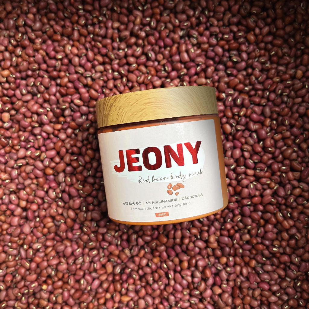 J09 Tẩy Tế Bào Chết Body Đậu Đỏ Jeony - Tẩy Da Chết Mịn Ngay, Lưu Hương, Giúp Dưỡng Trắng Da Toàn Thân, Giảm Mụn Mờ Thâm