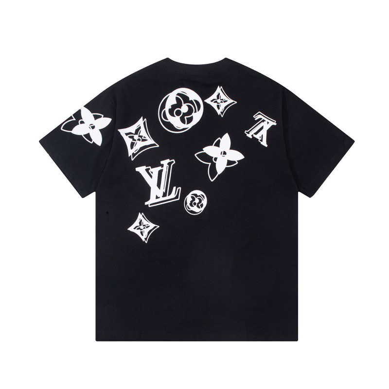 Áo Thun LV Mix Chữ In nhiệt Form Unisex 100% cotton - Hàng Full Bọc Tag