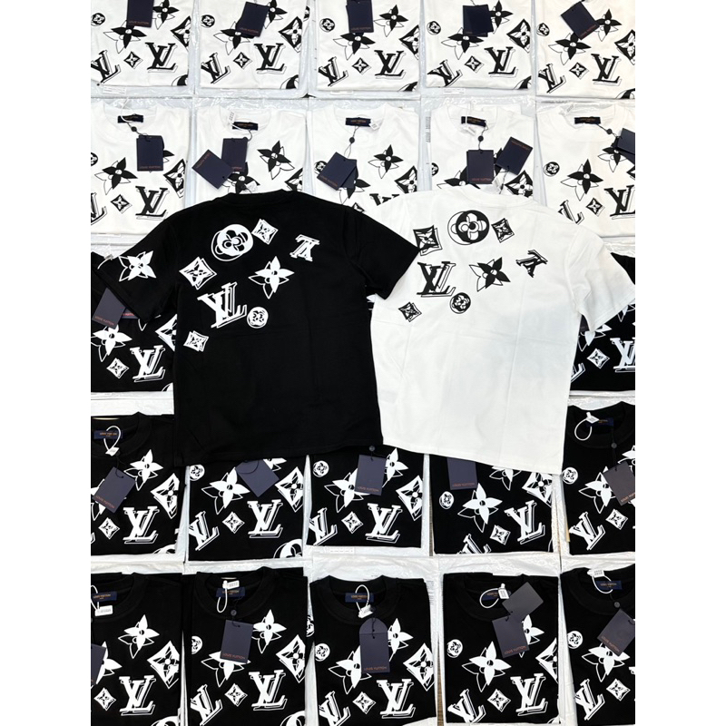 Áo Thun LV Mix Chữ In nhiệt Form Unisex 100% cotton - Hàng Full Bọc Tag