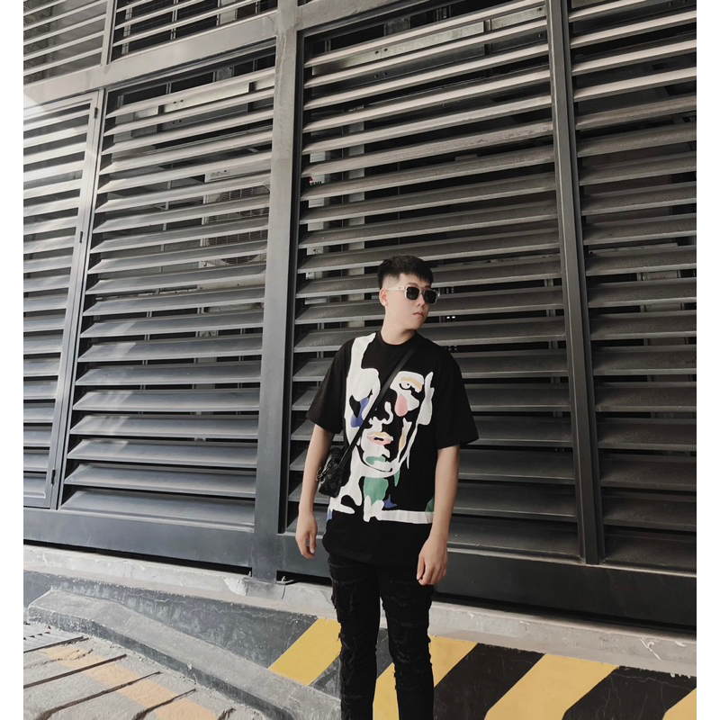 Áo Thun LV Full Mask Chuẩn hình 100% cotton - Form Unisex Nam Nữ