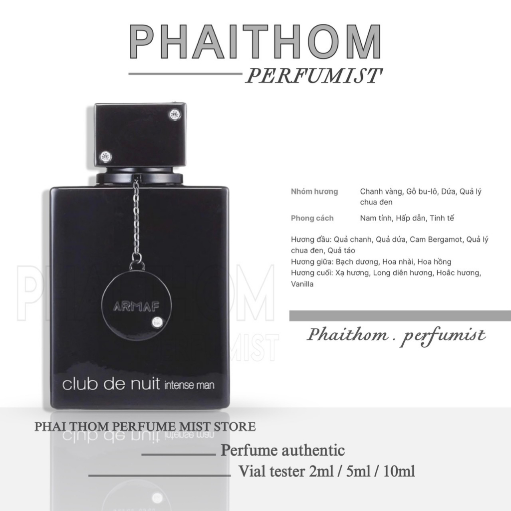 🌟 𝐏𝐇𝐀𝐈𝐓𝐇𝐎𝐌 🌟 Club de Nuit Intense Man | Nước hoa nam 🌟