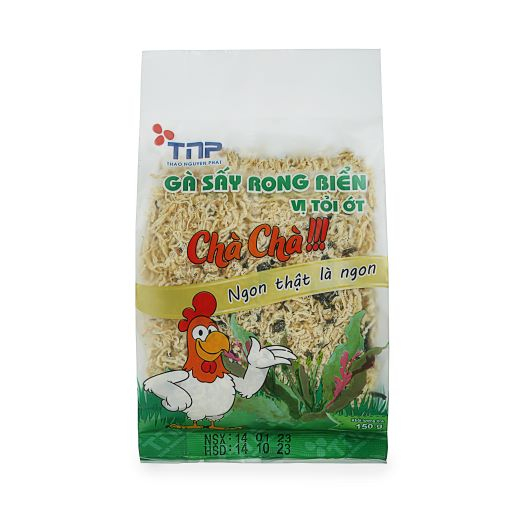 (GÓI 150G) GÀ SẤY RONG BIỂN VỊ TỎI ỚT CHÀ CHÀ THẢO NGUYÊN PHÁT (TNP) - Hàng công ty. Khô gà sạch. Cam kết chất lượng