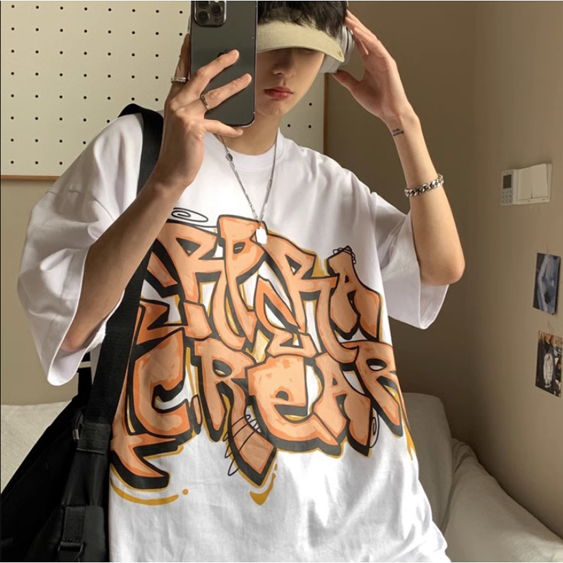 Áo Phông Nam Nữ Tay Lỡ Cổ Tròn Phối Chữ ERP Siêu Sắc Nét Siêu Đẹp , Chất Liệu Cotton 100% Thoáng Mát Thám Hút Mồ Hôi Tốt