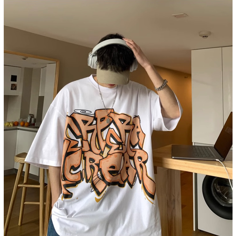 Áo Phông Nam Nữ Tay Lỡ Cổ Tròn Phối Chữ ERP Siêu Sắc Nét Siêu Đẹp , Chất Liệu Cotton 100% Thoáng Mát Thám Hút Mồ Hôi Tốt