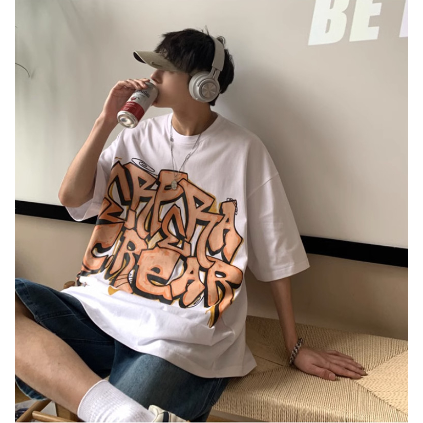 Áo Phông Nam Nữ Tay Lỡ Cổ Tròn Phối Chữ ERP Siêu Sắc Nét Siêu Đẹp , Chất Liệu Cotton 100% Thoáng Mát Thám Hút Mồ Hôi Tốt