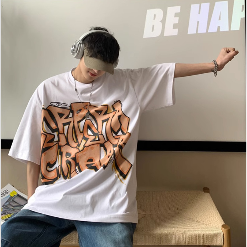 Áo Phông Nam Nữ Tay Lỡ Cổ Tròn Phối Chữ ERP Siêu Sắc Nét Siêu Đẹp , Chất Liệu Cotton 100% Thoáng Mát Thám Hút Mồ Hôi Tốt