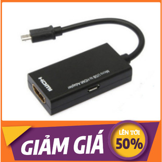 Cáp mhl chuyển micro usb to hdmi từ điện thoại lên tivi - cáp chuyển đổi mhl màu đen