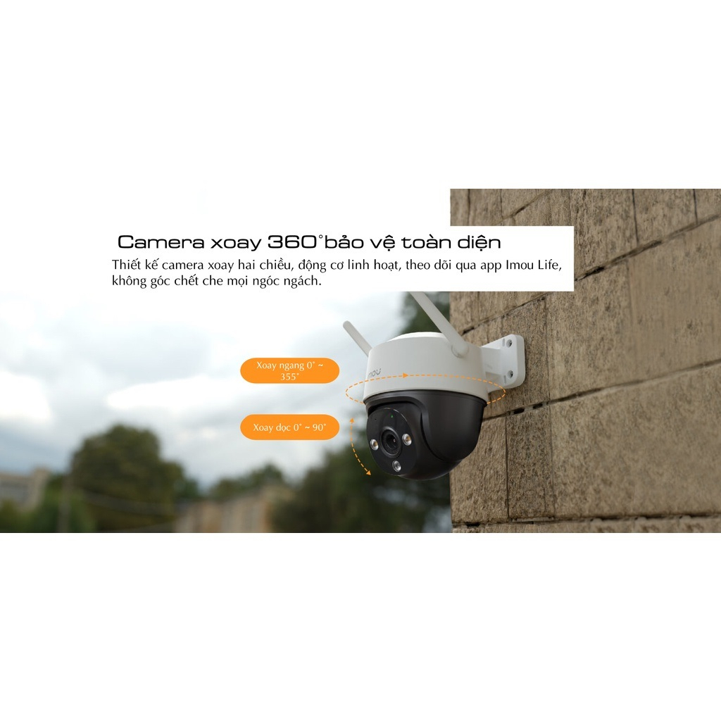 Camera Imou Ngoài trời S21FEP / S41FEP Còi Hú Báo Động, Đàm thoại 2 chiều, Quay màu ban đêm, Xoay 360 độ - BH 24 Tháng