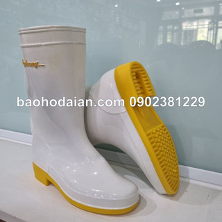 Ủng nhựa trắng Thùy Dương đế vàng 287 (có tem chính hãng)