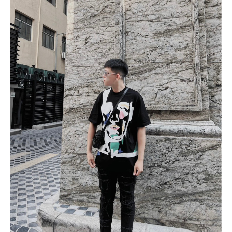 Áo Thun LV Full Mask Chuẩn hình 100% cotton - Form Unisex Nam Nữ