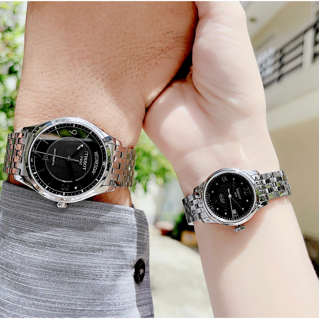 Đồng hồ nữ cặp Tissot T41.1.183.56 size 25.5mm dây kim loại kính sapphire nguyên khối