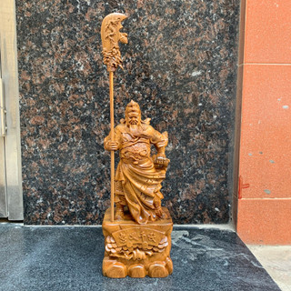 Tượng quan công gỗ thơm cao 30 ngang 12 dầy 9 cm