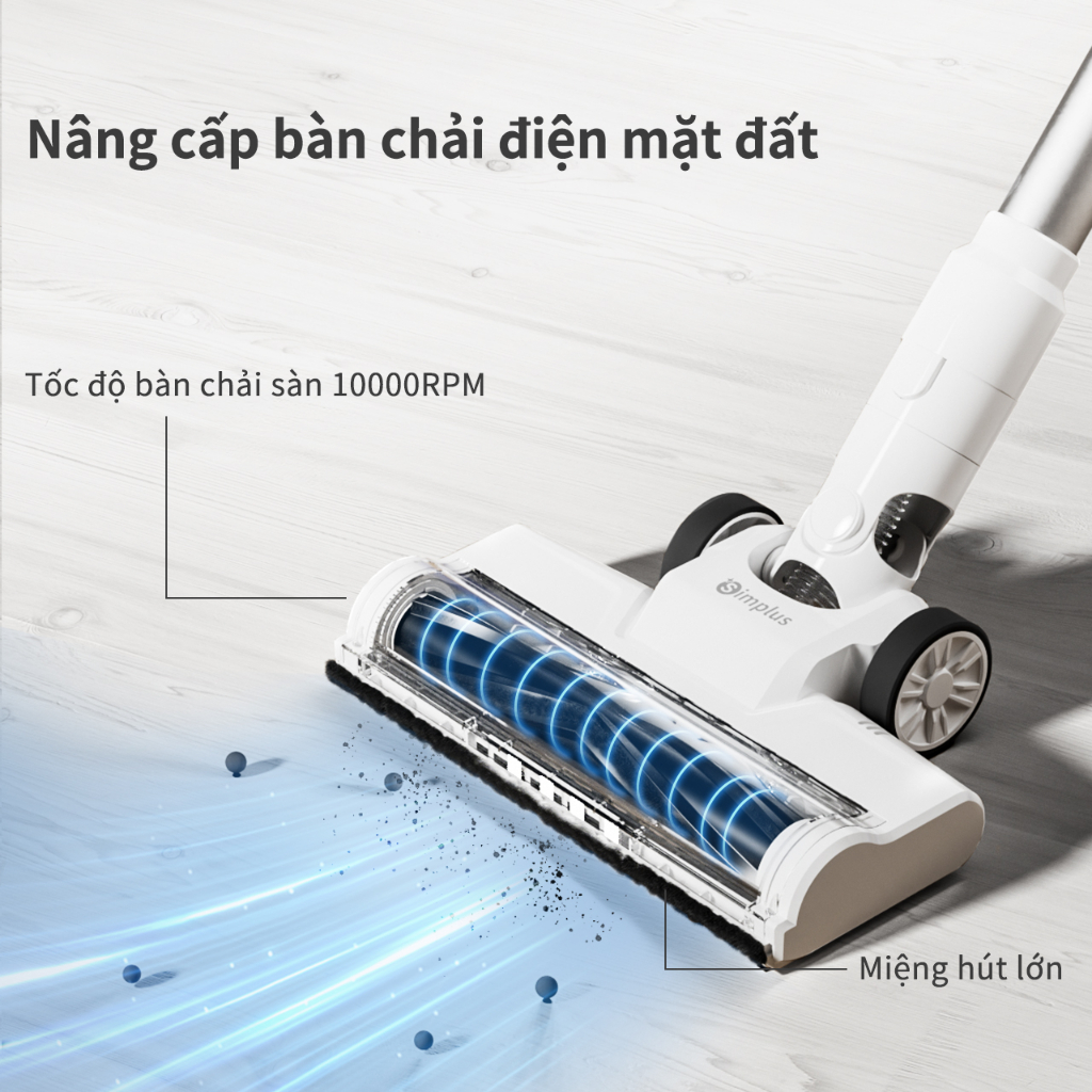 INSSA Máy hút bụi không dây màn hình điện tử lực hút 13kpa kim loại lọc hepa F9 lọc nhanh sạc pin cao độ ồn thấp
