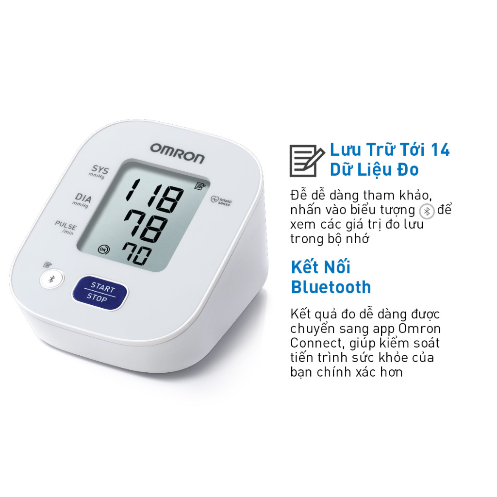 Máy Đo Huyết Áp Bluetooth OMRON HEM-7141T1 - Kết nối điện thoại thông minh