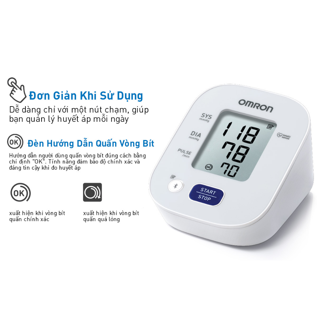 Máy Đo Huyết Áp Bluetooth OMRON HEM-7141T1 - Kết nối điện thoại thông minh