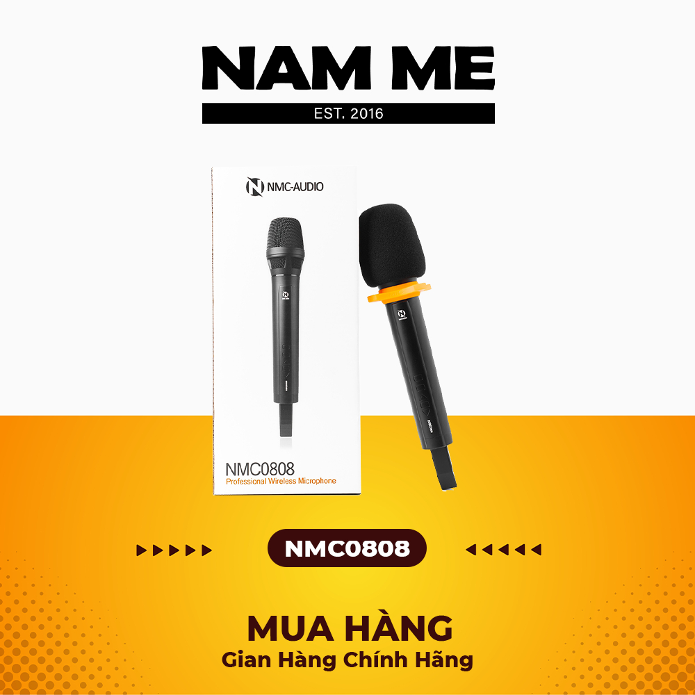 Micro đa năng NMC0808 - Kết nối loa ô tô, loa vi tính, loa kéo qua sóng FM hoặc AUX - Thu âm, hát live trên điện thoại