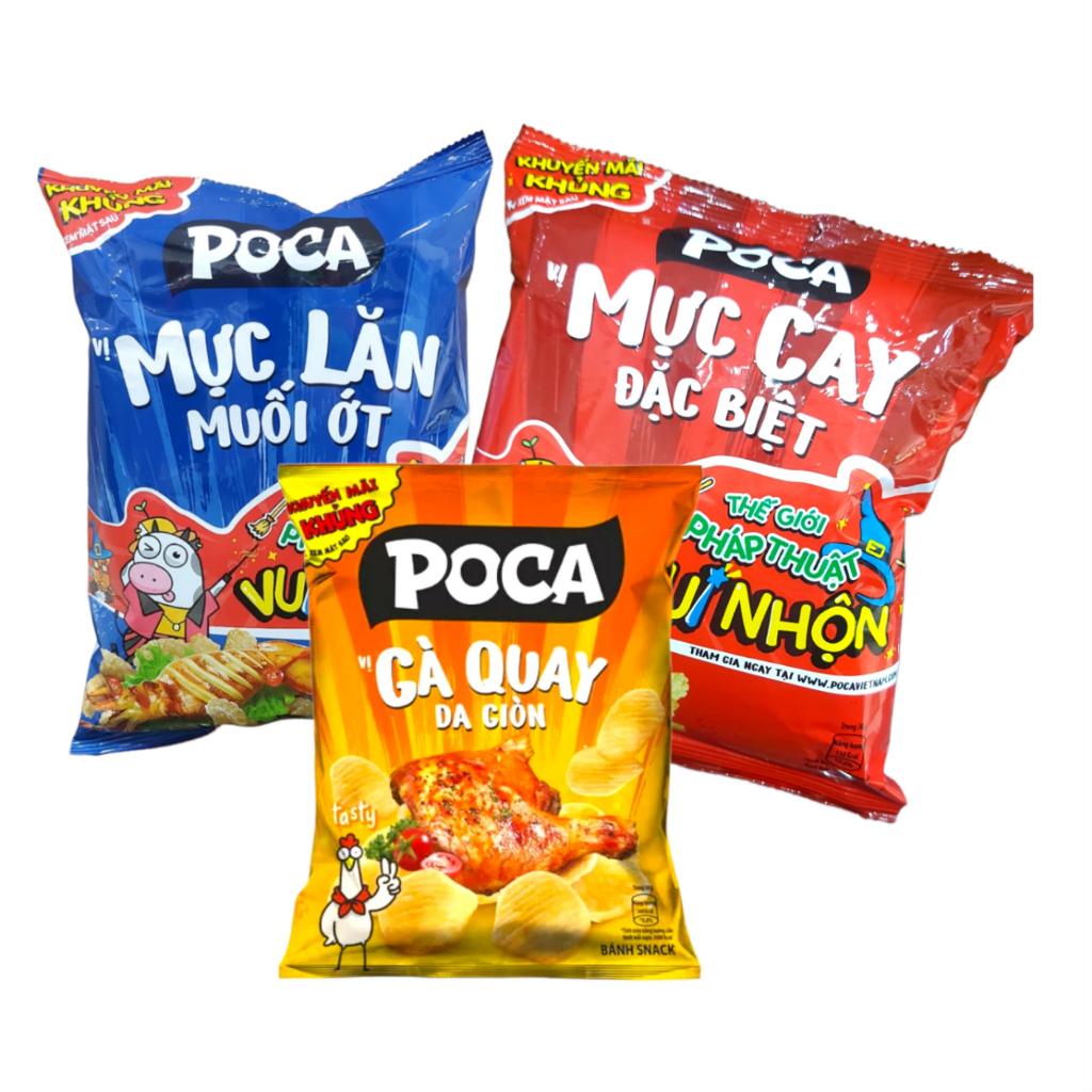 Snack khoai tây chiên Lay's và Poca gói 54g và 60g