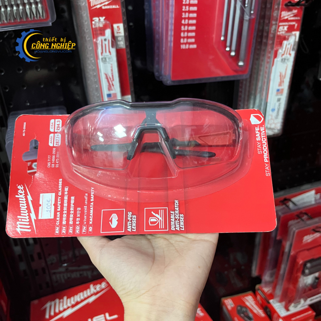 Bộ sản phẩm mùa mưa Milwaukee. Combo kính bảo hộ+ áo mưa Milwaukee. Combo mùa mưa Milwaukee chính hãng giá tốt