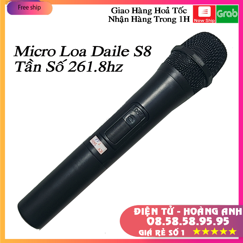 Micro dùng cho loa - Daile S8 ( Lưu ý  chỉ có 1 thân mic không có phụ kiện gì kèm theo mic này chỉ dung cho loa Daile S8