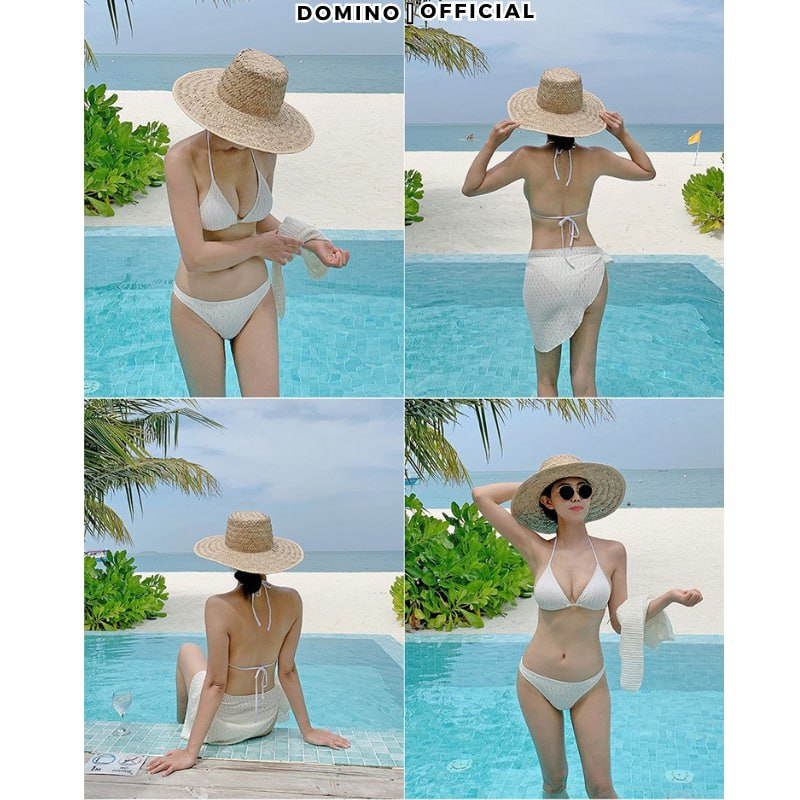 Bikini Đi Biển Domino Set 3 Món Siêu Xinh Sexy Cho Nữ