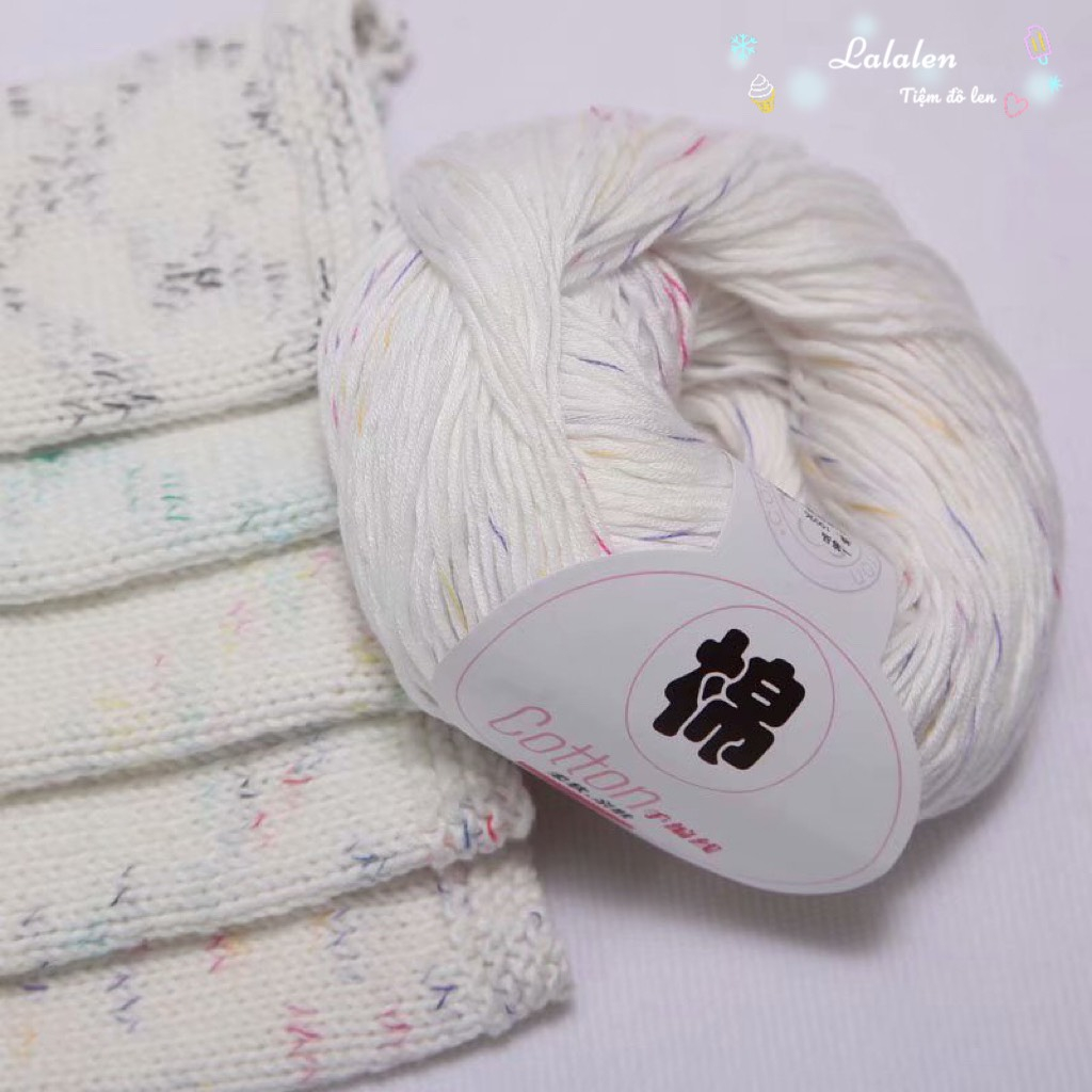 Len Bông Sữa - Chất Cotton An Toàn Cho Baby - Cuộn 50gr