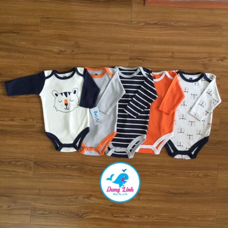 SET 5 BODY DÀI TAY CHO BÉ TRAI VÀ BÉ GÁI