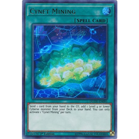 Lá bài thẻ bài Cynet Mining - ultra Rare - Tặng bọc bài nhựa bảo quản