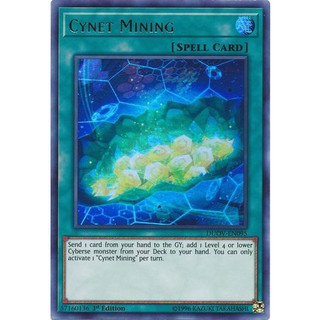 [ Dưa Hấu Yugioh ] Lá bài thẻ bài Cynet Mining - ultra super Rare - Tặng bọc bài nhựa bảo quản