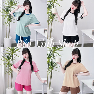 Bộ Quần Áo Thun Đùi Thể Thao Thanh Lịch Dễ Thương Bigsize 50-95Kg - A.1124