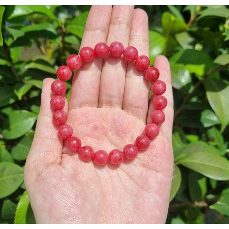 Vòng Rhodonite - Tường vi đỏ hồng 8.5ly