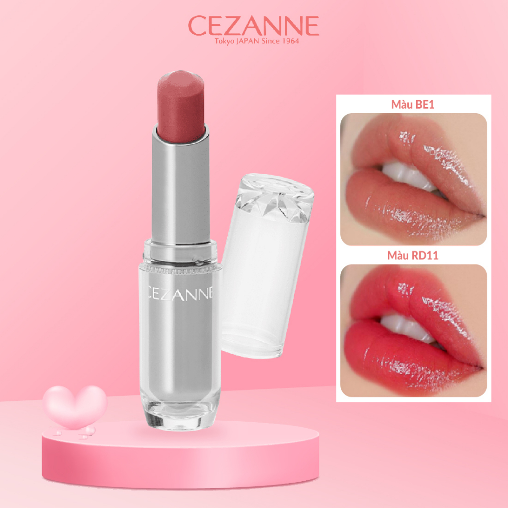 Son dưỡng có màu Cezanne Lasting Gloss Lip Nhật Bản 3.2g