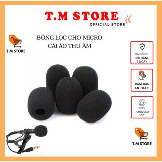 Bông lọc tiếng, chống bụi, cho micro thu âm cài áo, máy trợ giảng chất liệu xốp dai, lọc tạp âm, chắn hơi bụi bẩn