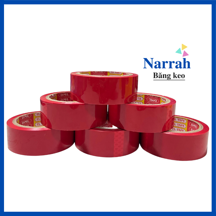 Băng keo màu đỏ 3F6 60 yard 1 cây 8 cuộn