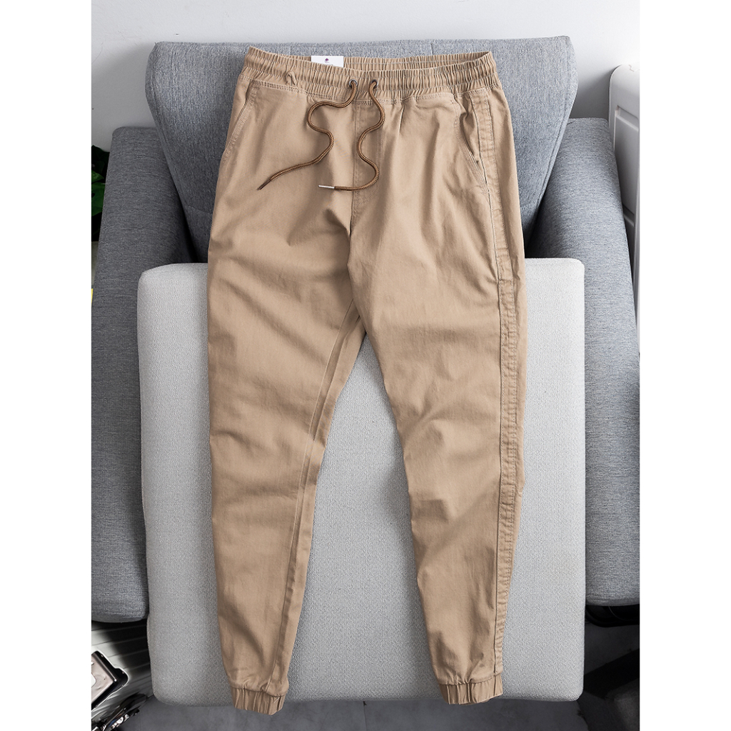 Quần Jogger Nam màu Khaki thương hiệu Zanna