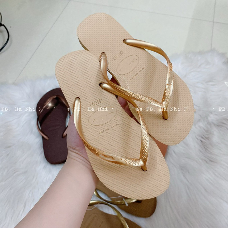 Dép Tông Nữ Slim Trơn Màu Hot