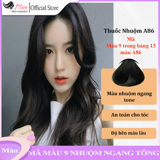 Thuốc nhuộm tóc mã màu 9 trong bảng 13 màu nhuộm a86 cho salon - mã 9 dùng để nhuộm ngang tông 100ml