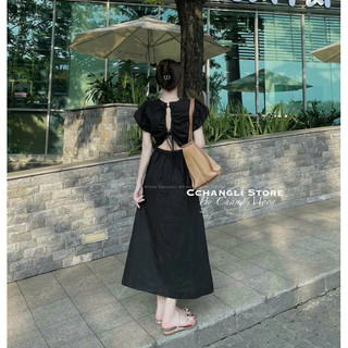 Đẫm linen tay phồng hở lưng