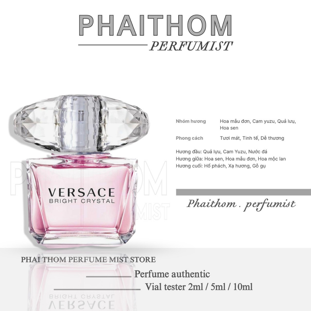 🌟 𝐏𝐇𝐀𝐈𝐓𝐇𝐎𝐌 🌟 Versace Bright Crystal | Nước hoa nữ 🌟