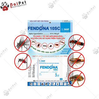 Phun Tẩm Bọ Chét Muỗi Ruồi Kiến Gián Kiến Ba Khoang FENDONA 10SC Gói 5ml