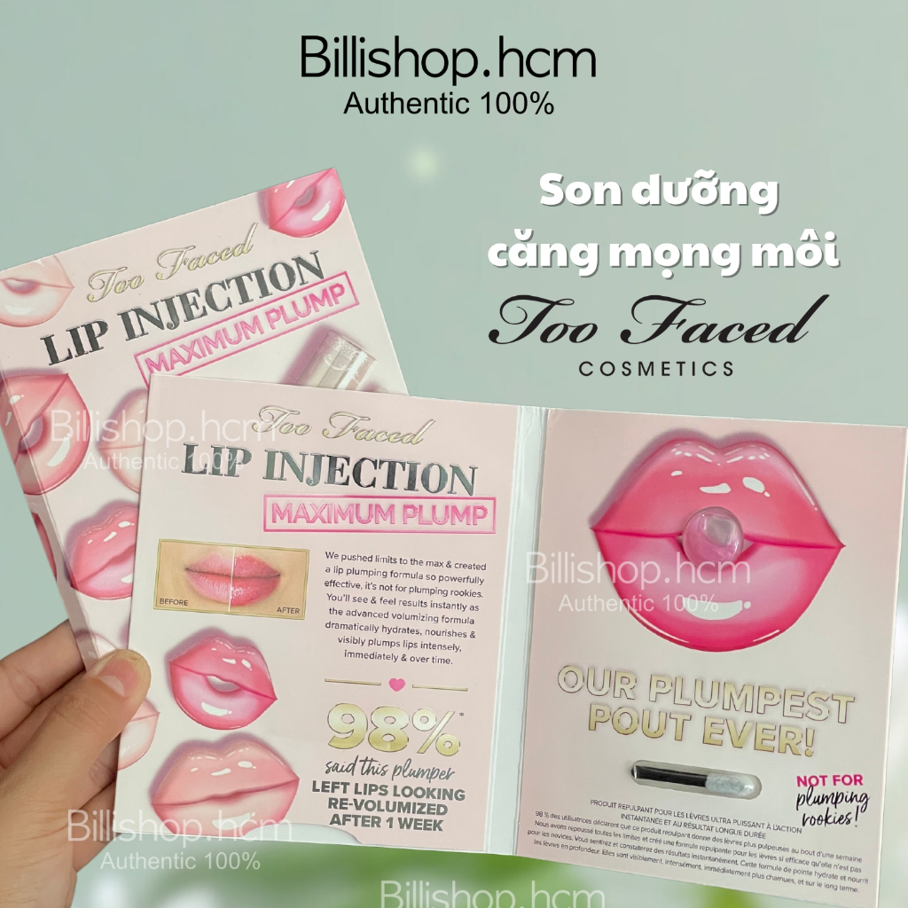 Sample son làm căng mọng dày môi Too Faced Lip Injection Maximum Plump