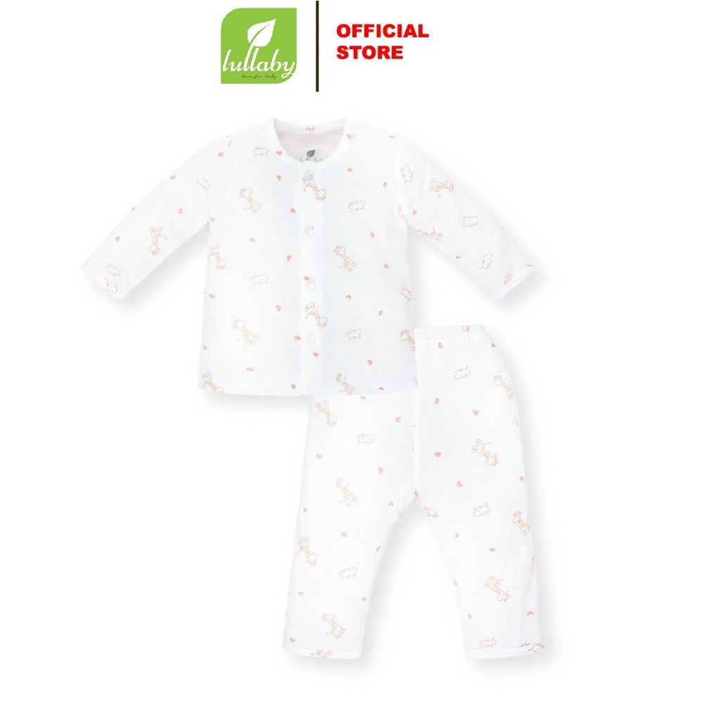 Lullaby Bộ quần áo cài giữa tay dài sơ sinh NH605606P