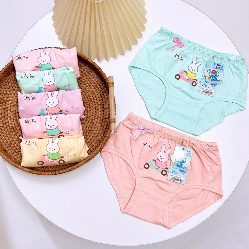 Quần chíp bé gái,  100% cotton co giãn đàn hồi tốt, thông thoáng thấm hút mồ hồi TE2
