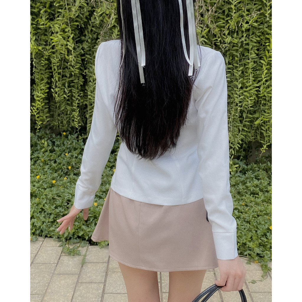 DALLA Áo sơ mi phom ôm basic tay dài