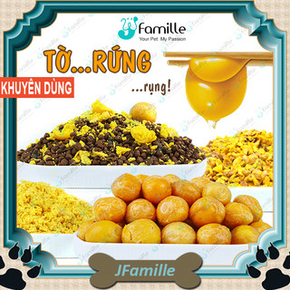 [LÔNG ÓNG MƯỢT]Thức Ăn Bổ Sung JFamille,Lòng Đỏ Trứng Đông Khô Cho Chó Mèo, Giàu Đạm, Tăng Sức Đề Kháng - JF58