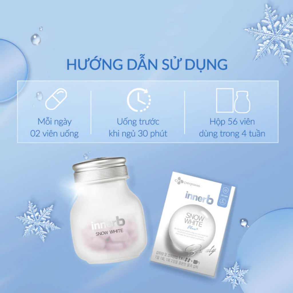 Viên Uống Trắng Da Innerb Snow White Dưỡng Da Hồng Hào